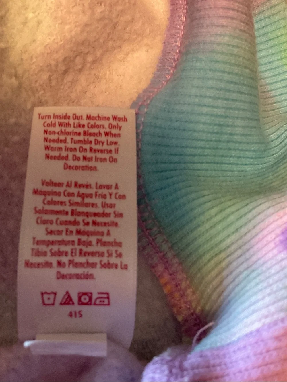 Justice Lavender Tie-Dye Graphic Pullover Sweatshirt